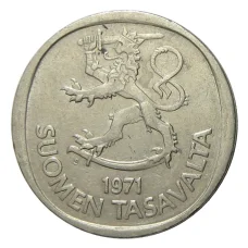 Монета 1 марка 1971 года S Финляндия (аверс)