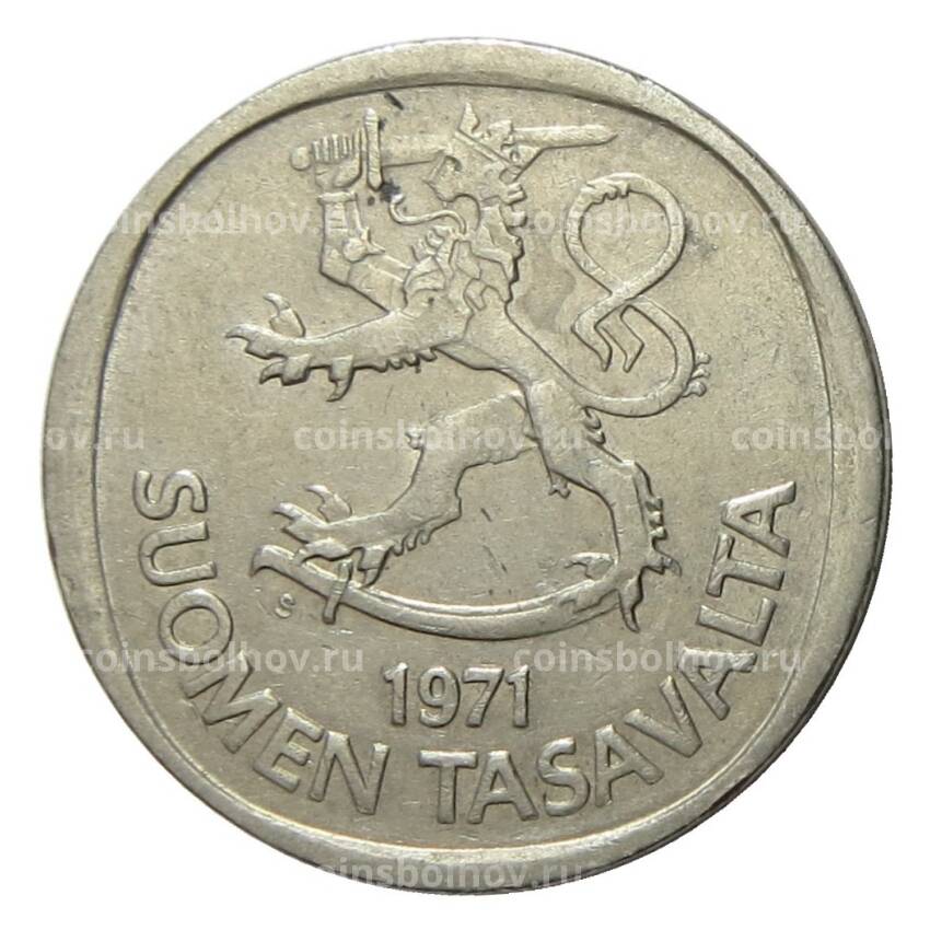 Монета 1 марка 1971 года S Финляндия