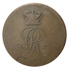 Монета 2 пфеннига 1824 года С Германские государства — Брауншвейг-Каленбург-Ганновер (реверс)