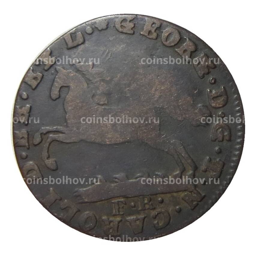 Монета 1 пфенниг 1818 года Германские государства — Брауншвейг и Ленебург — Вольфенбюттель (вид 2)