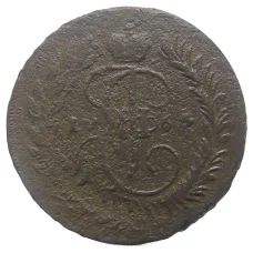 Монета 2 копейки 1764 года ММ (аверс)