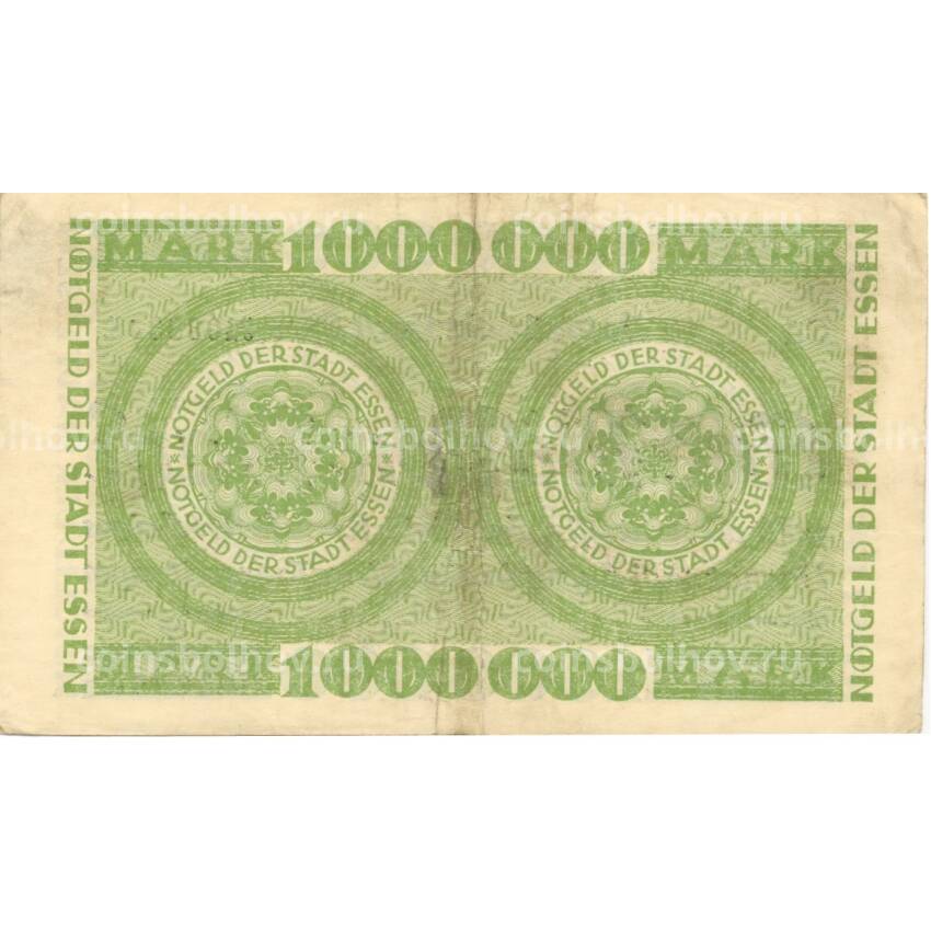 Банкнота 1000000 марок 1923 года Германия — Нотгельд (вид 2)