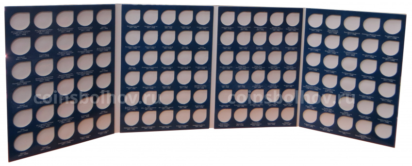 Альбом-планшет для памятных и юбилейных монет России (биметалл) — на 2 монетных двора (вид 3)