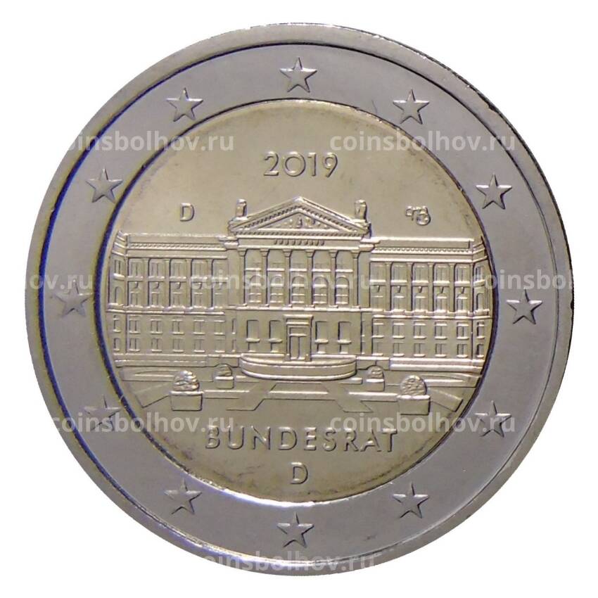 Монета 2 евро 2019 года D Германия — 70 лет Бундесрату