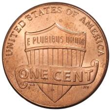Монета 1 цент 2017 года Р США (реверс)