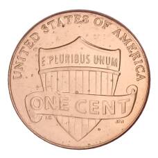 Монета 1 цент 2017 года D США (реверс)