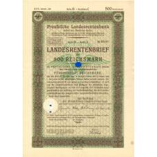 Банкнота Облигация 500 марок 1940 года Германия (аверс)