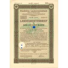 Банкнота Облигация 500 марок 1940 года Германия (аверс)