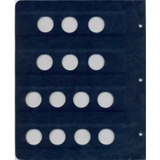 Дополнительный лист для альбома «Коллекционеръ»  — для юбилейных и памятных монет номиналом 2 евро 2011 — 2014 гг (реверс)