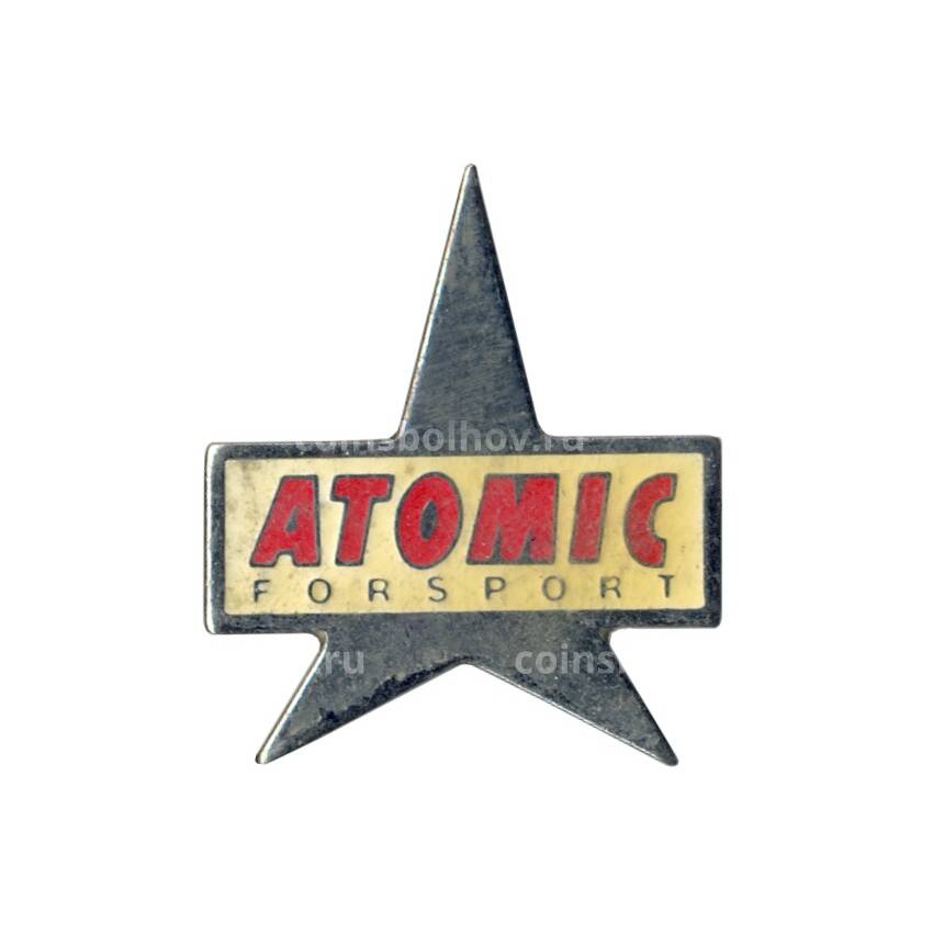 Значок рекламный «Atomic «