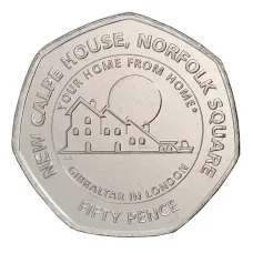 Монета 50 пенсов 2018 года Гибралтар — Новый Calpe House (аверс)