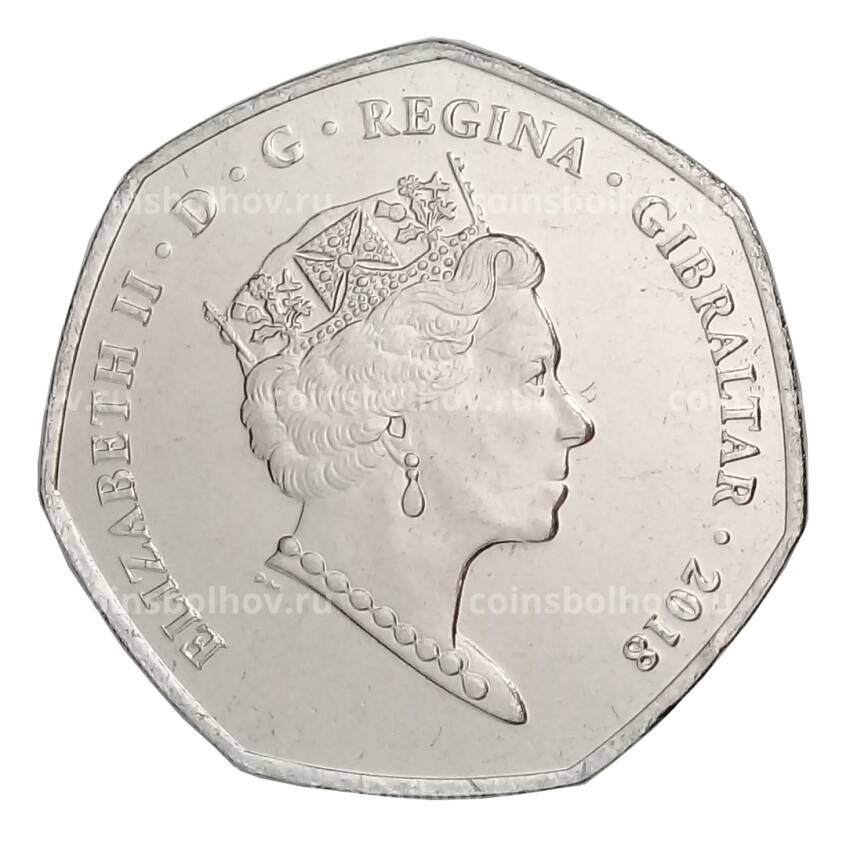 Монета 50 пенсов 2018 года Гибралтар — Новый Calpe House (вид 2)