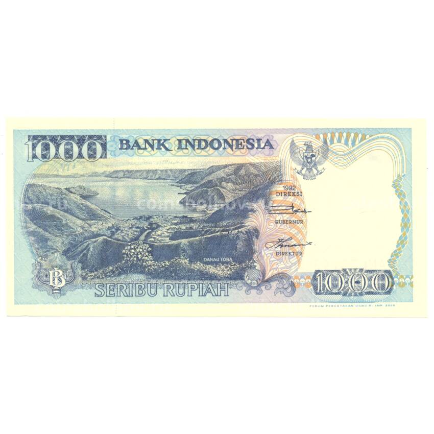 Банкнота 1000 рупий 1992 года Индонезия