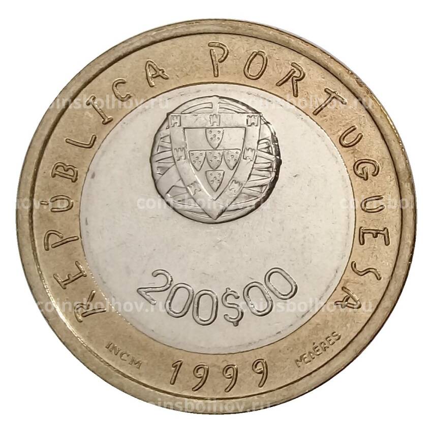 Монета 200 эскудо 1999 года Португалия — ЮНИСЕФ (вид 2)