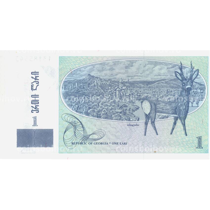 Банкнота 1 лари 1995 года Грузия (вид 2)