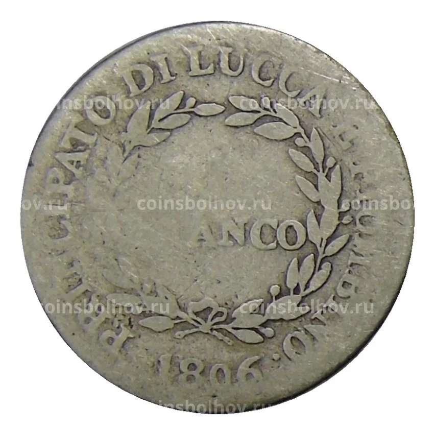 Монета 1 франк 1806 года  Италия