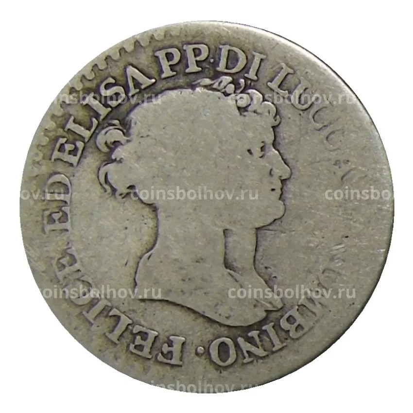 Монета 1 франк 1806 года  Италия (вид 2)