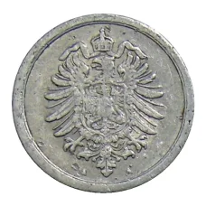 Монета 1 пфенниг 1917 года А Германия (реверс)