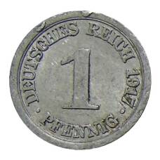 Монета 1 пфенниг 1917 года А Германия (аверс)