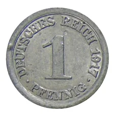 Монета 1 пфенниг 1917 года А Германия (аверс)