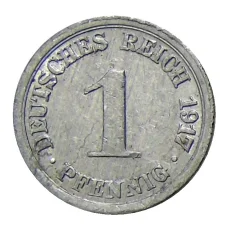 Монета 1 пфенниг 1917 года G Германия (аверс)
