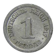 Монета 1 пфенниг 1917 года А Германия (аверс)
