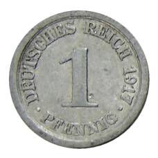 Монета 1 пфенниг 1917 года А Германия (аверс)