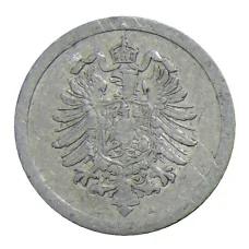 Монета 1 пфенниг 1917 года А Германия (реверс)