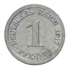 Монета 1 пфенниг 1917 года Е Германия (аверс)