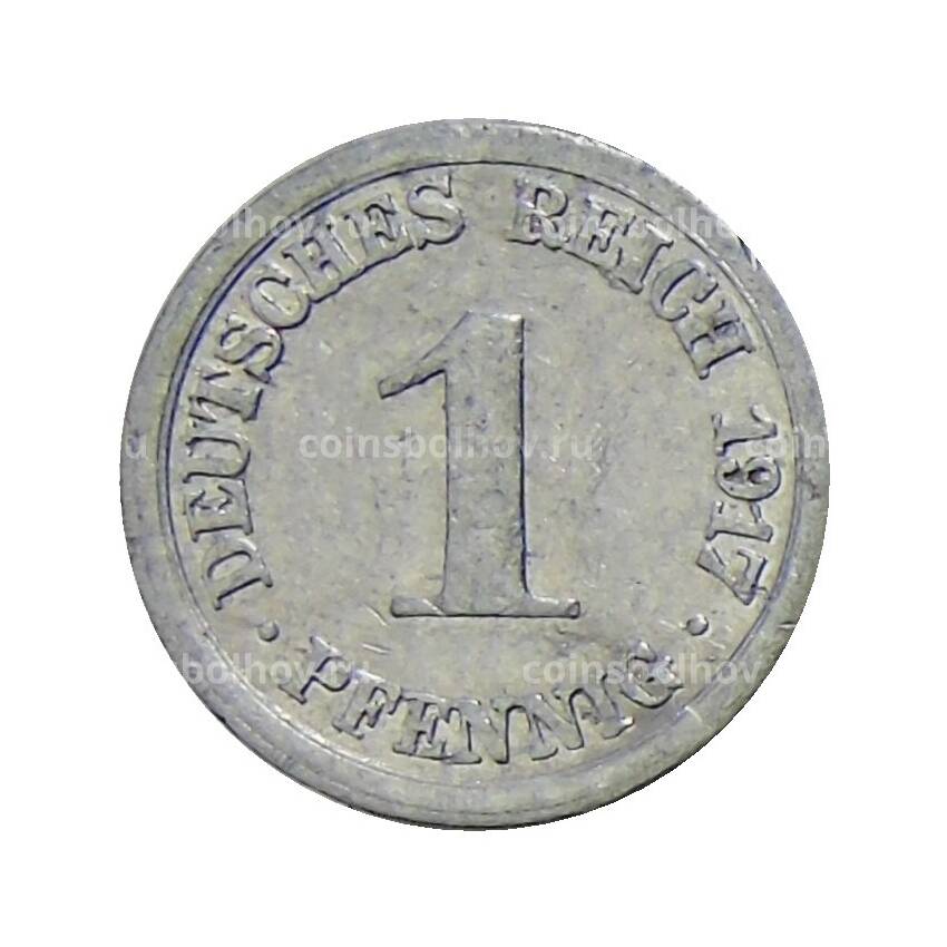 Монета 1 пфенниг 1917 года Е Германия