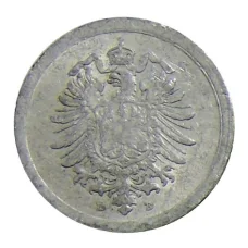 Монета 1 пфенниг 1917 года Е Германия (реверс)