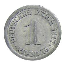 Монета 1 пфенниг 1917 года А Германия (аверс)