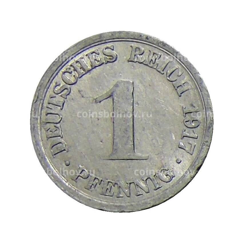 Монета 1 пфенниг 1917 года F Германия