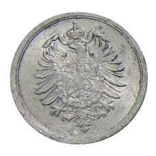 Монета 1 пфенниг 1917 года F Германия (реверс)
