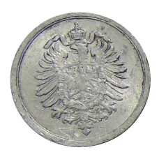 Монета 1 пфенниг 1917 года F Германия (реверс)