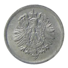 Монета 1 пфенниг 1917 года F Германия (реверс)