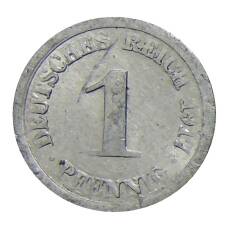 Монета 1 пфенниг 1917 года F Германия (аверс)