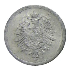 Монета 1 пфенниг 1917 года F Германия (реверс)