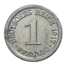 Монета 1 пфенниг 1917 года А Германия (аверс)