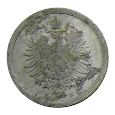 Монета 1 пфенниг 1917 года Е Германия (реверс)