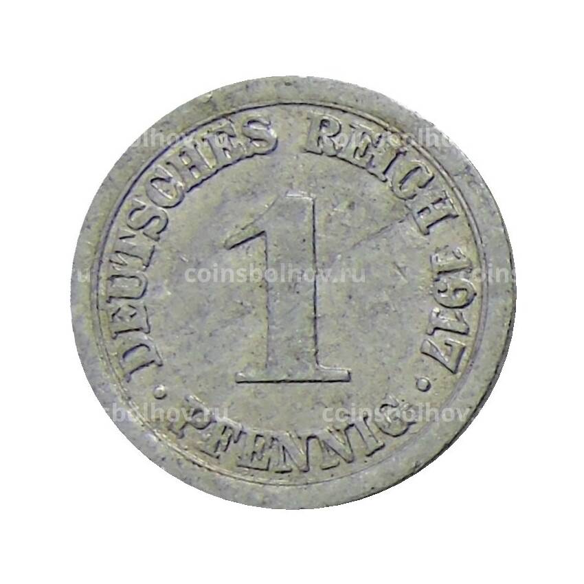 Монета 1 пфенниг 1917 года А Германия