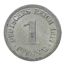 Монета 1 пфенниг 1917 года F Германия (аверс)