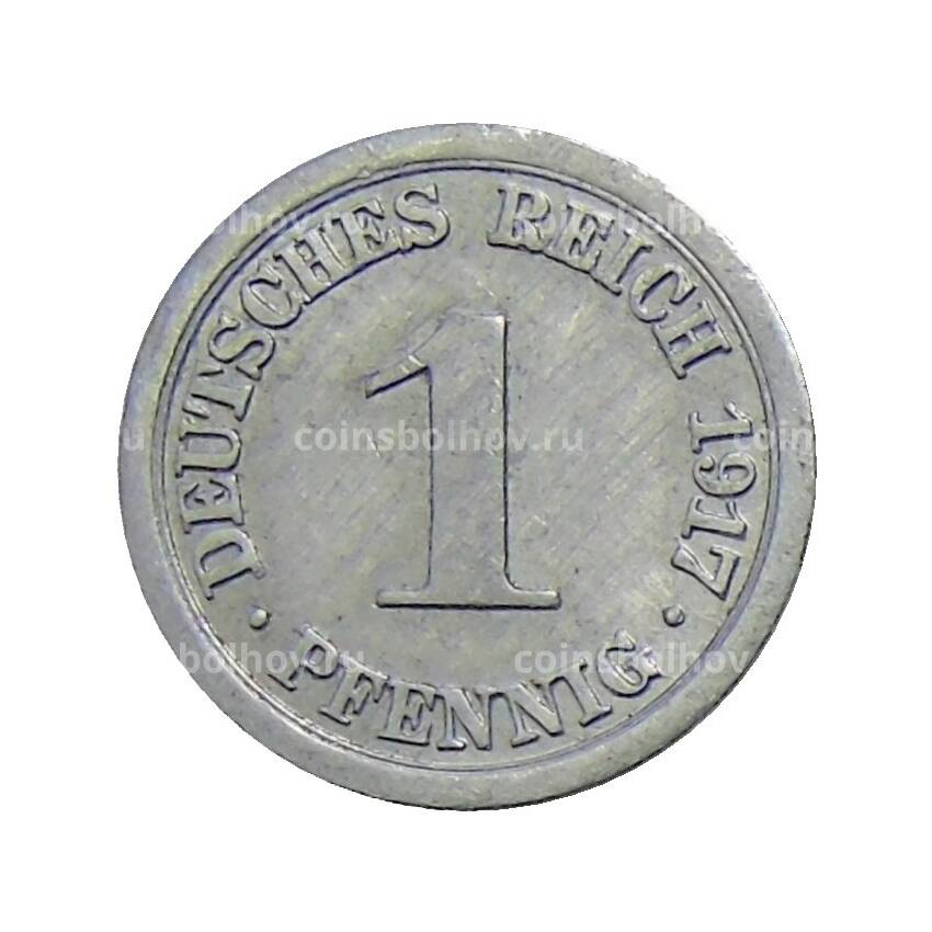 Монета 1 пфенниг 1917 года А Германия