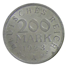 Монета 200 марок 1923 года А Германия (аверс)