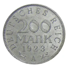 Монета 200 марок 1923 года А Германия (аверс)