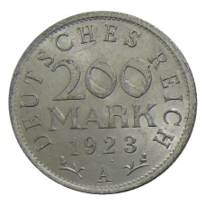 Монета 200 марок 1923 года А Германия (аверс)