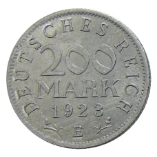 Монета 200 марок 1923 года Е Германия (аверс)