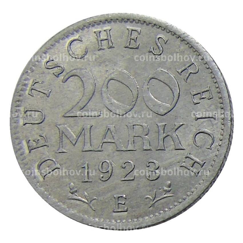 Монета 200 марок 1923 года Е Германия