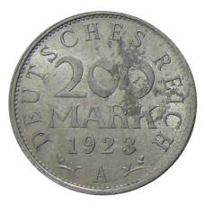 Монета 200 марок 1923 года А Германия (аверс)