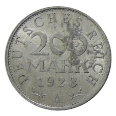 Монета 200 марок 1923 года А Германия (аверс)